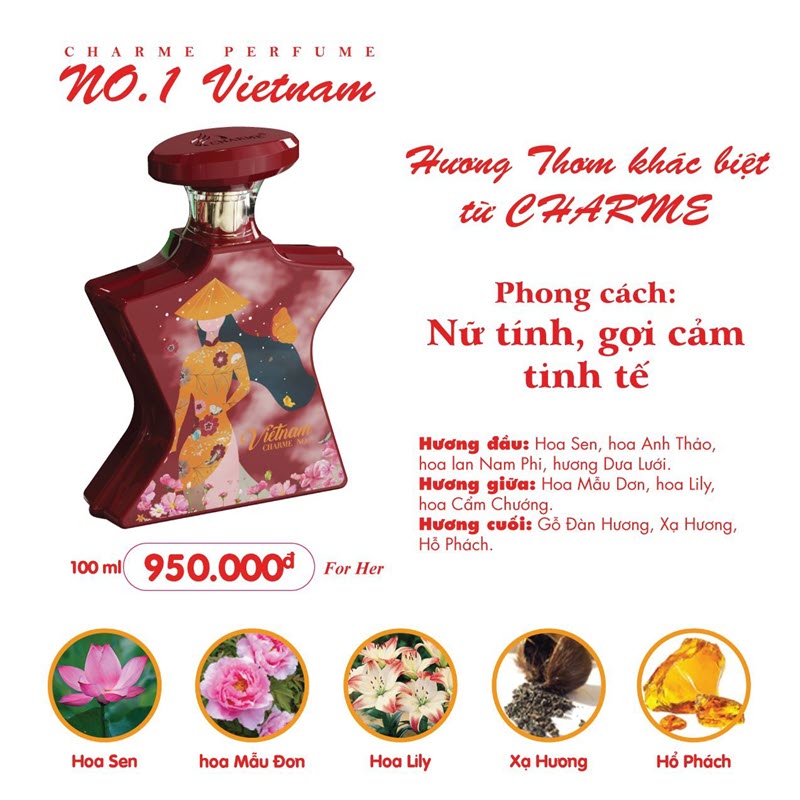 Nước hoa nữ Charme No.1 VietNam