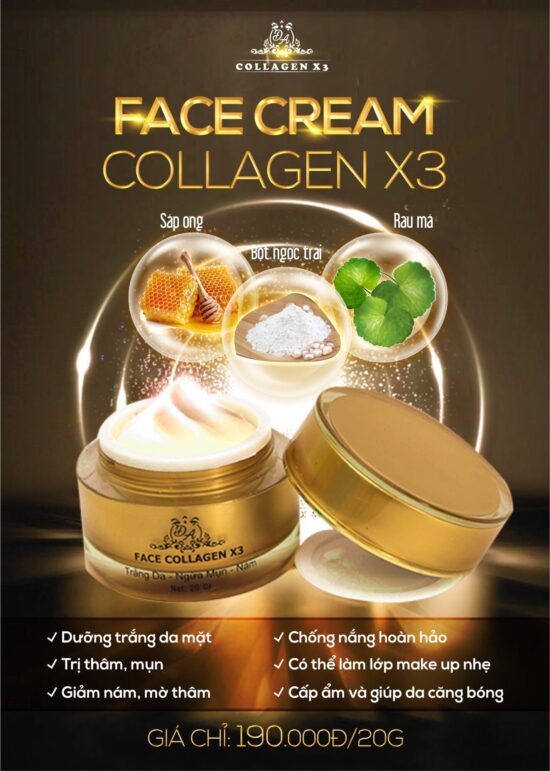 Kem trắng da mặt Collagen X3