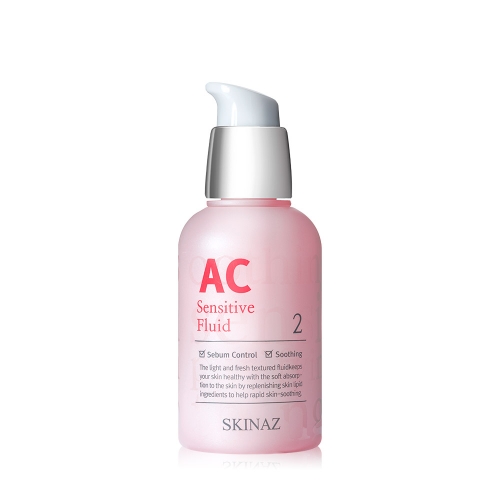 Skinaz AC Sensitive Fluid phục hồi da nhạy cảm bị hư tổn, mịn da, giảm mụn, kiểm dầu