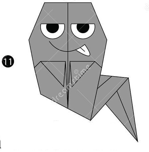 
                        Cách gấp con ma Halloween bằng giấy origami đơn giản
                     11