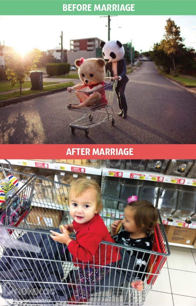 
                        9 bức ảnh cho thấy cuộc sống thay đổi "chóng mặt" sau khi kết hôn
                     4