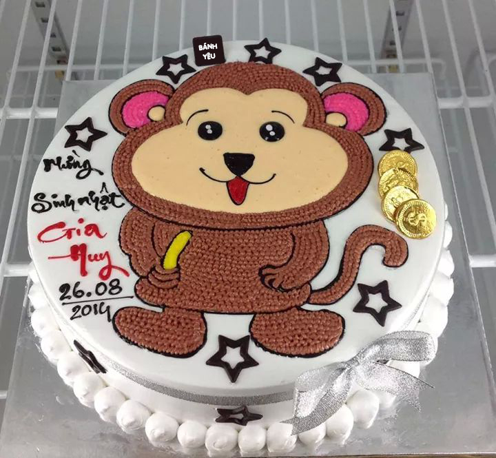 Tổng hợp những mẫu bánh sinh nhật đẹp hình con khỉ dành cho người tuổi thân siêu dễ thương 1