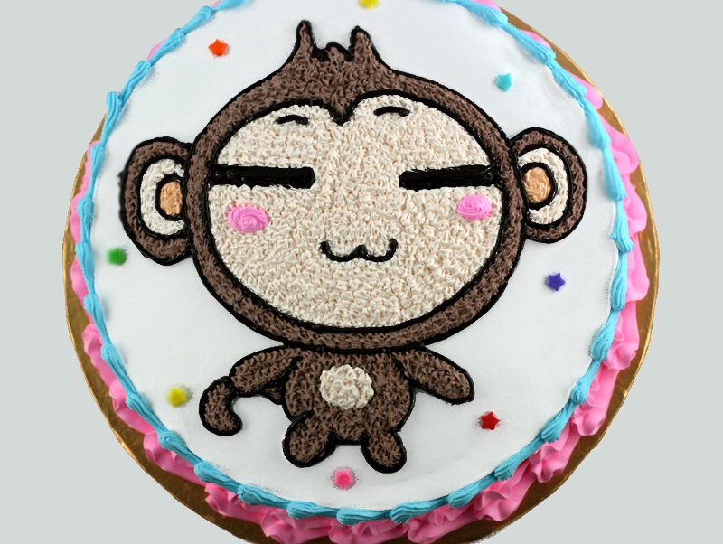 Tổng hợp những mẫu bánh sinh nhật đẹp hình con khỉ dành cho người tuổi thân siêu dễ thương 5