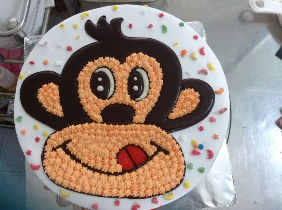 Tổng hợp những mẫu bánh sinh nhật đẹp hình con khỉ dành cho người tuổi thân siêu dễ thương 7