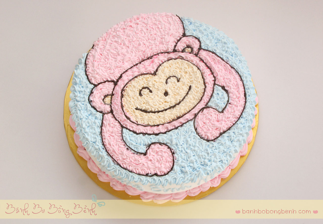 Tổng hợp những mẫu bánh sinh nhật đẹp hình con khỉ dành cho người tuổi thân siêu dễ thương 8