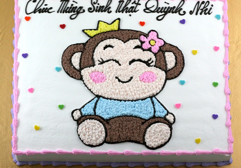 Tổng hợp những mẫu bánh sinh nhật đẹp hình con khỉ dành cho người tuổi thân siêu dễ thương 11