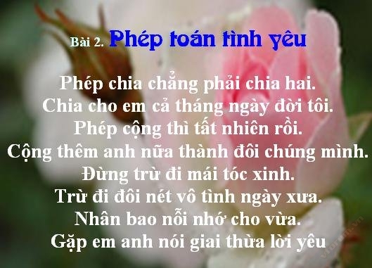 Những bài thơ tình yêu hay lãng mạn và cảm động nhất 2015 trên facebook 2