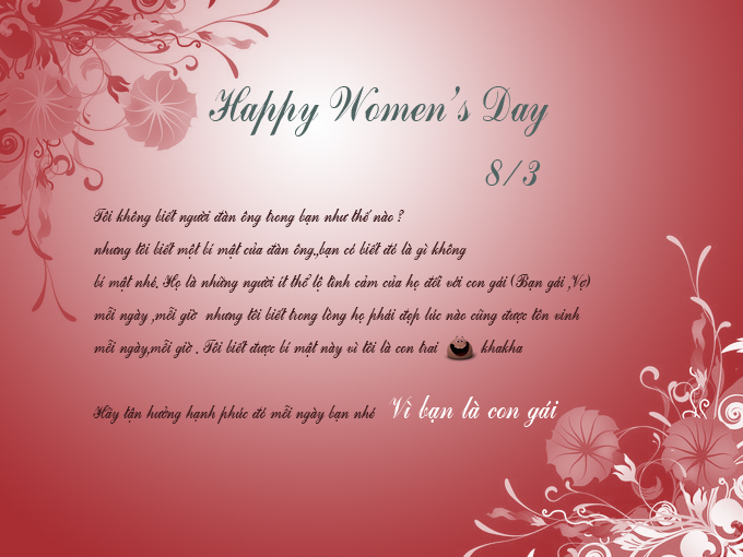 Những câu chúc 8-3 hay và ý nghĩa dành cho người yêu ngày quốc tế phụ nữ 3