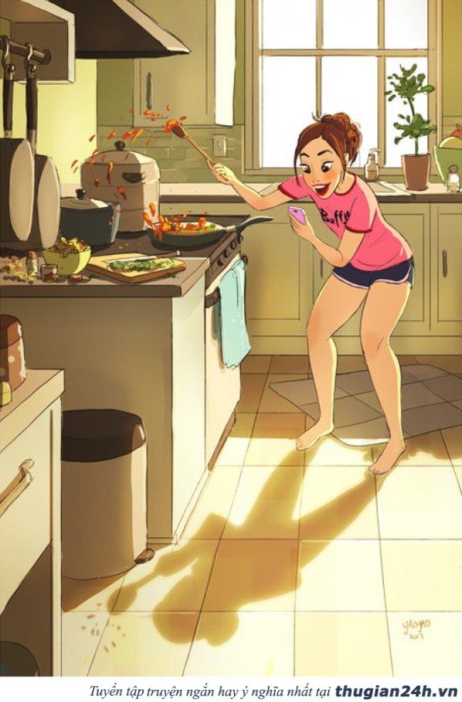18 hình ảnh minh họa chính xác những gì diễn ra khi con gái sống một mình 1